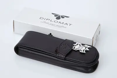 Diplomat Flower leather case 2 pens